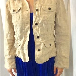J Jill LINEN Jean Jacket style Small Petite